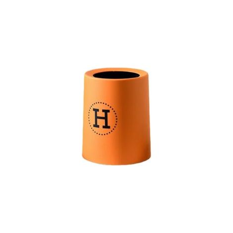 Poubelle double paroi en plastique – Orange – Capacité 13 L – Idéale pour chambre, bureau ou espace de travail (1/5)