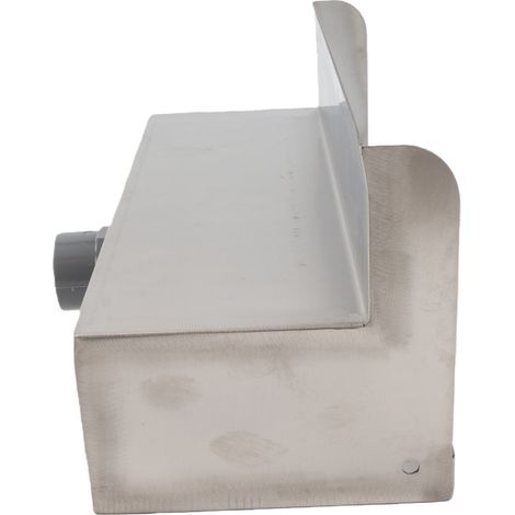 Déversoir en acier inoxydable 304 avec raccord, bec cascade pour fontaine extérieure, piscine et aménagement paysager, 300 mm (1/5)
