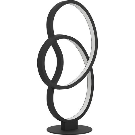 Lampada Da Tavolo Contemporanea Gianella Alluminio Nero Luce Led Integrato 14,5W