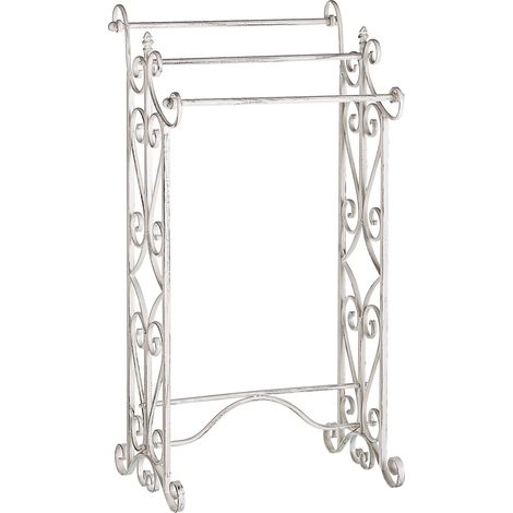 Portasciugamani bianco a libera installazione Rack bagno vintage Chillan