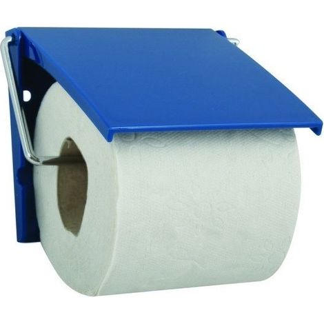 Porte-rouleau papier toilette mural bleu foncé MSV, support WC design pour salle de bain (1/3)