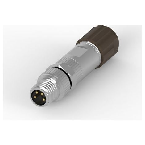 Connecteur DIN RS PRO, 4 contacts, Mâle, Montage sur câble, A souder M8 ( Prix pour 1 )