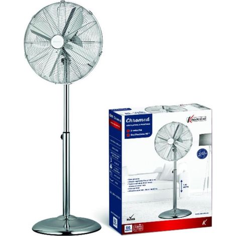 Ventilatore a Piantana in Acciaio Colore Cromato 140 cm 60 Watt (1/2)