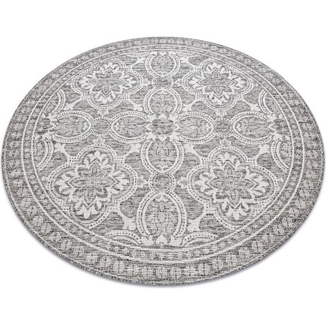 Teppich SISAL LOFT 21193 BOHO Kreis elfenbein/silber/taupe beige rund 160 cm