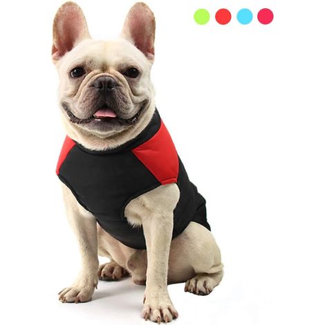 Gilet coupe-vent pour chien chaud hiver imperméable (4XL, rouge) (1/2)