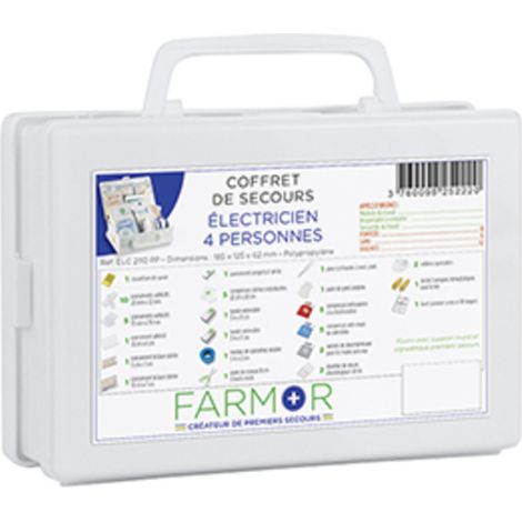 COFFRET DE SECOURS FARMOR ELECTRICIEN 4 PERSONNES-ELC2110PP