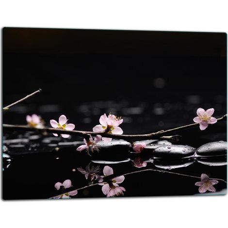 Planche à découper en verre 52x40 fleurs (1/5)