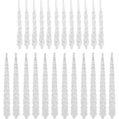 24 pièces Lot de Pendentifs Transparents Acrylique pour Décoration Sapin de Noël Ornement Suspendu DIY pour et pour Décoration Arbre Noël et Ambiance Festive