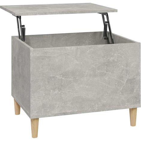 vidaXL Mesa de centro madera contrachapada gris hormigón 60x44,5x45 cm (1/2)