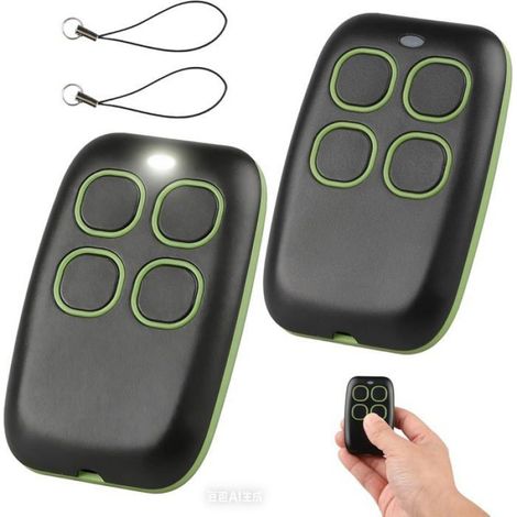 Télécommande Universelle - 4 En 1 Pour Portail Garage Volet Roulant - Fréquence 250 À 913 MHz - Autoapprenante Sans Fil - Lot De 2 (1/5)