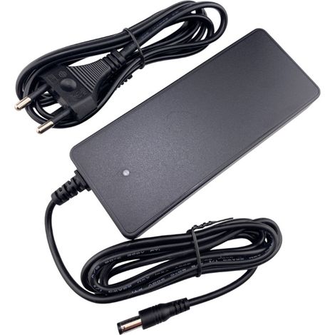 Trade-Shop Netzteil Ladegerät Ladekabel 42V 2A für 36V Akkus mit 5,5mm x 2,5mm Rundstecker für Elektrofahrräder E-Bikes Pedelecs Scooter Hoverboard