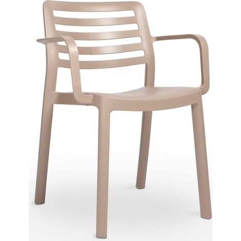 garbar WIND ECO Fauteuil Recyclé Intérieur, Extérieur Brun Terre - Set 4