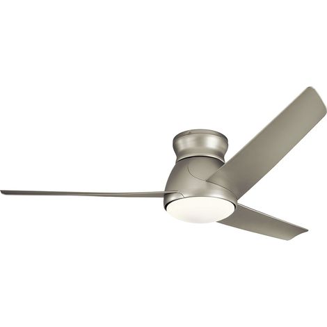 Ventilator mit Beleuchtung Fernbedienung Sommer Winter Betrieb LED dimmbar Ø152 cm Nickel
