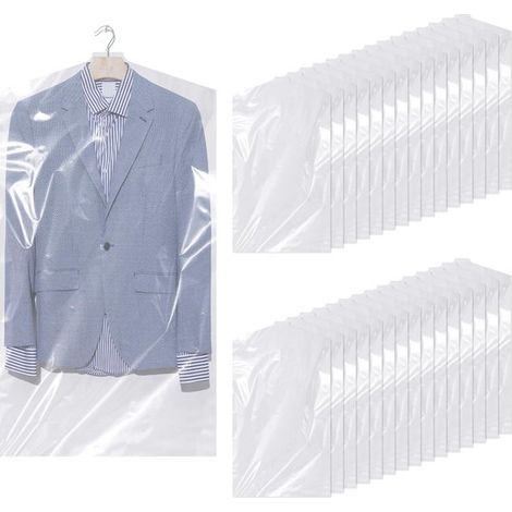 Dailygoods,30 pezzi di copriabiti,Sacchetti trasparenti per abiti 60 × 90 cm,Protezioni antipolvere per indumenti,Plastica resistente (1/5)