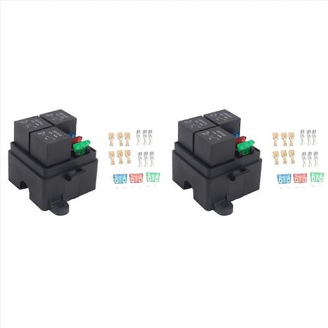 2 porte-fusibles 3 voies 4 broches, porte-relais, circuit standard ATO, porte-fusibles à lames 12 V 40 A (1/5)