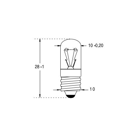 Lampe orbitec e10 standard 6.5V 1W filament