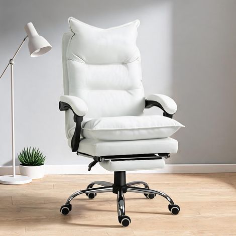 Chaise de bureau en plastique similicuir métal 66 x 72 x 130 cm (1/5)