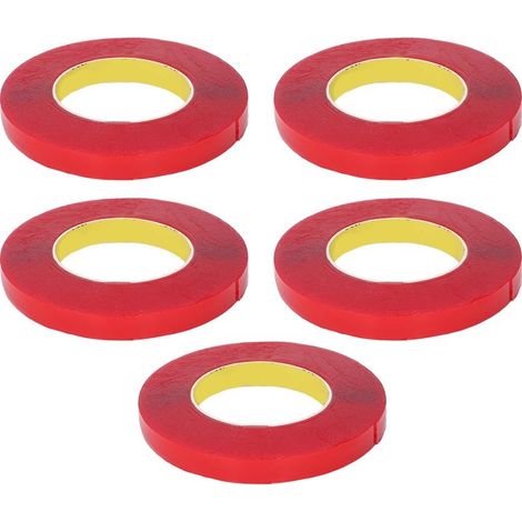 5 rouleaux de ruban acrylique Double face, 0.1mm d'épaisseur, 15mm de large, 10m de Long, montage robuste amovible (1/5)