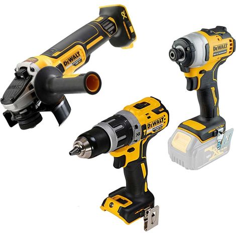 Dewalt DCK384 18v XR Brushless DCD796 Drill DCF887 Impact DCG405 Grinder Bare (1/4)