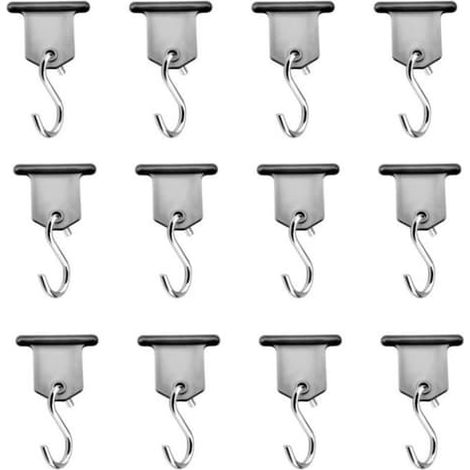 Lot de 12 crochets en S pour rail d'auvent de camping-car (1/5)