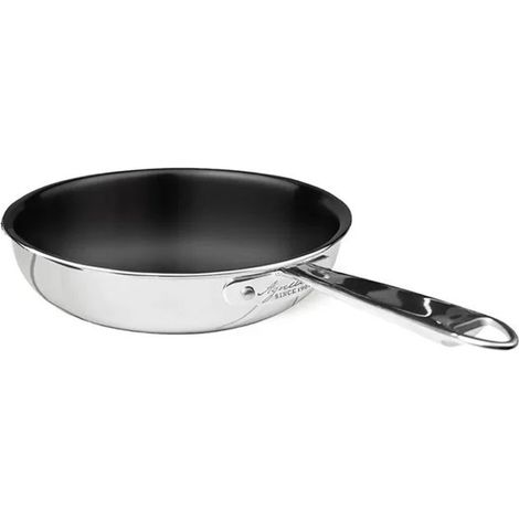 AGNELLI Padella Svasata Alta Aluinox 2Ply Antiaderente con 1 Manico D 20 Cm