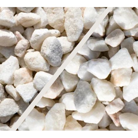 Decorative Gravel 10/20mm White Chippings 20KG Bag Garden Landscaping Stones