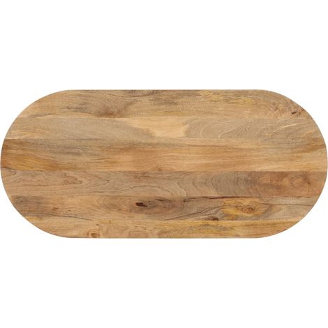 Tischplatte 90x40x3,8 cm Oval Massivholz Mango