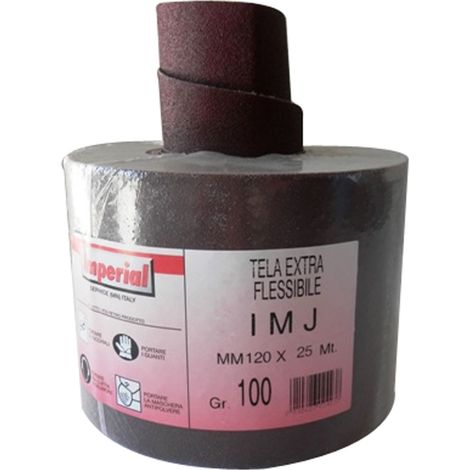 TISSU ABRASIF CORINDON IMJ 120 ROULEAU 25 MT. GR.40 (1/2)
