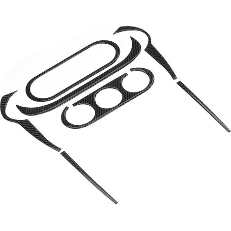 Ensemble de 7 pièces de garnitures en fibre de carbone pour les panneaux multimédias de climatisation, adapté aux modèles Mitsubishi Lancer 2008-2016. (1/5)