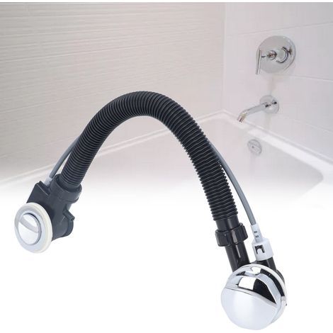 Flexible, concealed bathtub drain for spa overflow, drain pipe for kitchen and bathroom (1/5)