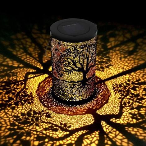 Lanterne Solaire Exterieur Jardin, Lampe Solaire Exterieur Decorative, Suspendre/ Poser, Imperméable IP44, pour Balcon, Jardin (1/4)