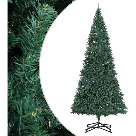 Árbol Navidad artificial con soporte y LEDs PVC verde 500 cm vidaXL (1/5)
