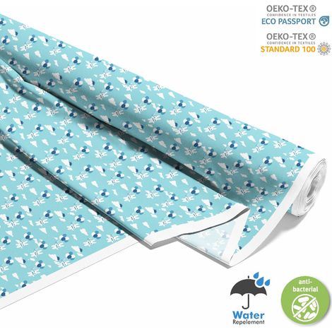 OUTDOOR DEKOSTOFFE OXFORD - Motiv Kaninchen mit Luftballons