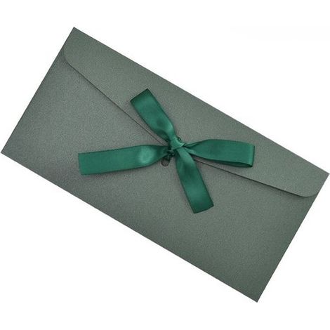 Set mit 10 rustikalen, farbenfrohen Umschlägen mit eleganten Seidenschleifen für Hochzeitseinladungen, Geburtstagskarten, Partyankündigungen und (1/5)