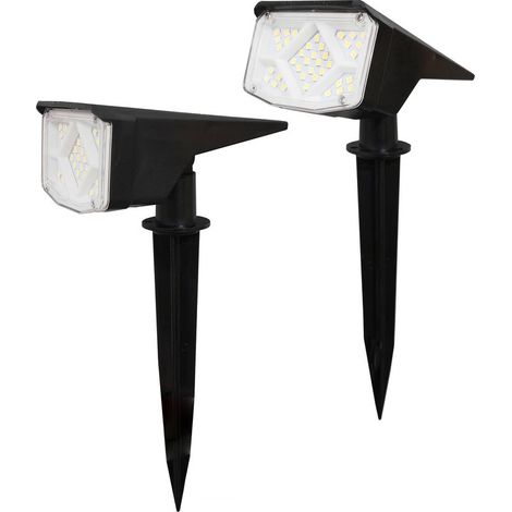 Projecteur solaire extérieur orientable – Spot arborescence puissant – Éclairage villa et jardin paysager (1/5)