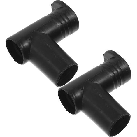2 pièces Connecteur Plastique Angle Droit pour Portant Vêtements de Rechange Robuste pour Étendoir Kit Noir pour Tringle à Vêtements (1/5)