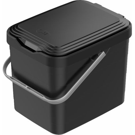 Pattumiera Sottolavello Differenziata per cassetto Cucina 8 Litri Nera 27x20x23H cm 8 Litri Colore Nero