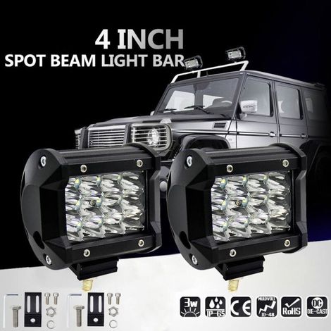 Projecteur Auxiliaire Profondeur Voiture Tout Terrain 12v 6 Led 18w 6000k Ip68 (1/5)