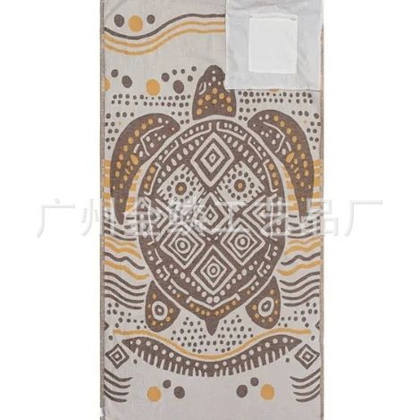 Toalla de algodón orgánico, bolsa de doble uso, 2 en 1, color caqui oscuro, para gimnasio y viajes.