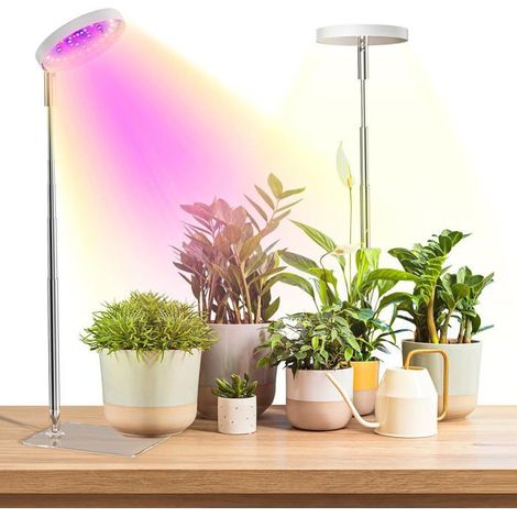 Lampe croissance plantes 48 LED – Spectre complet, minuterie 3/9/12h – 2 modes fixation – Intérieure