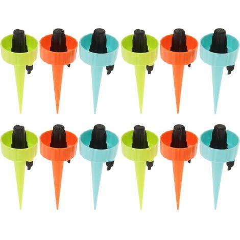12-Piece Automatic Watering Device for Plastic Potted Plants with Adjustable Flow Rate and Slow Release, Home & Vacation (1/5)