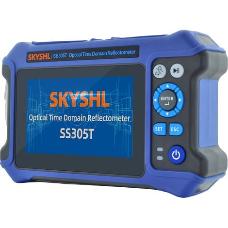 Réflectomètre de domaine temporel optique, 1310nm+1550nm, Plage dynamique maximale 28dB+26dB, Distance de test 80km, Écran tactile de 4,3 pouces, Compatible avec divers connecteurs de fibre (1/5)