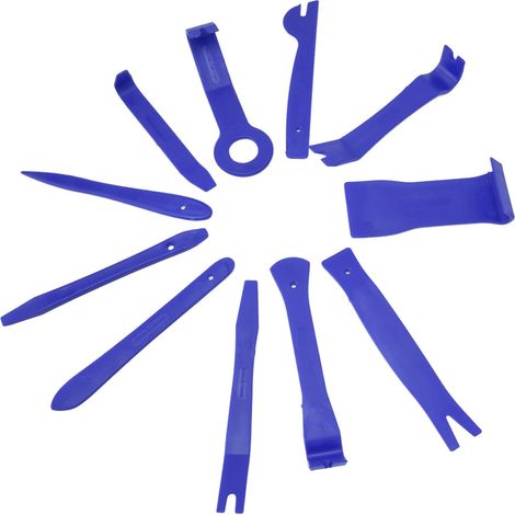 Lotto di 11 kit per la rimozione di finiture auto – riparazione autoradio – strumento di taglio – installatore – blu