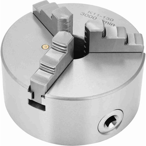 Mandrin de Tour à Centrage Automatique K11-130 à 3 Mâchoires, Diamètre 130 Mm, Mandrin de Tour en Métal pour Usinage de Précision (1/5)