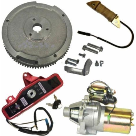 Kit de démarreur électrique pour HONDA GX340 11HP, HONDA GX390 13HP avec boîte de commutation à clé Démarreur Démarreur Magnétique Moteur (1/5)