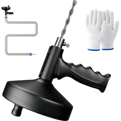 Furet Déboucheur Canalisation: 10m Furet Plomberi, Spirale De Nettoyage De Canalisations, Réutilisable Furet Canalisation Avec Gants Pour égouts, Douche, Cuisine, Toilettes, évier (1/5)