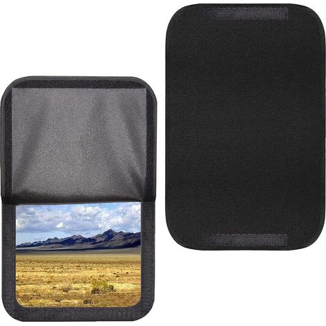 Lot de 2 stores occultants 64x42cm en toile Oxford noir pour fenêtre camping-car et fourgon, stores ajustables solides et durables (1/5)