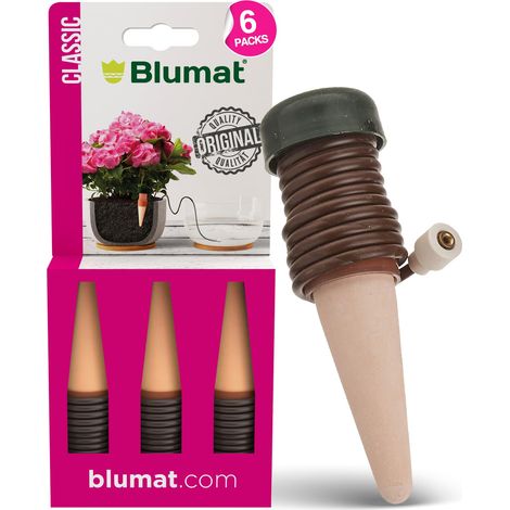 Lot de 6 piquets d'arrosage classiques pour plantes – Insert auto-arrosant pour pots – Arroseur automatique pour plantes et accessoires pour plantes (1/3)