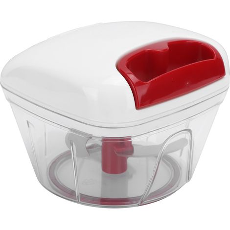 Mini hachoir de cuisine manuel de 550 ml avec broyeur à ail, presse-purée et mixeur, et brosse à racler (1/5)