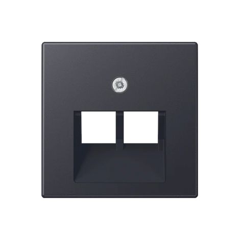 Jung Tapa para tomas de conexión IAE/UAE, 2 x 8 polos, termoplástico lacado, serie A, antracita mate A 569-2 BFPLUA ANM